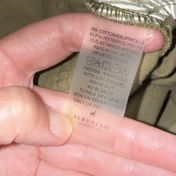 Peruvian Connection Women’s Zoe Velveteen Jeans Bronze Skinny Size 2 - Picture 7 of 7